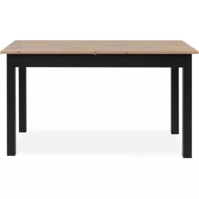 Extension table COBURG + 1 extension 40cm - Industrial Style - Craft/Black Chene - 10 People - W 137-177 x H 76.5 x D 80 cm