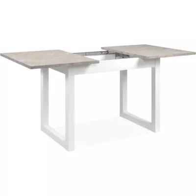 Extension table Houston 80B - 120-160 x 75 x 80 cm - Travertine effect tray - 1 extension included - 8 persons