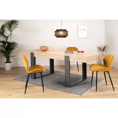 Table a manger - Rectangulaire - Panneaux de particules - Industriel - Loft - L 223,9 x P 93 x H 78,6 cm