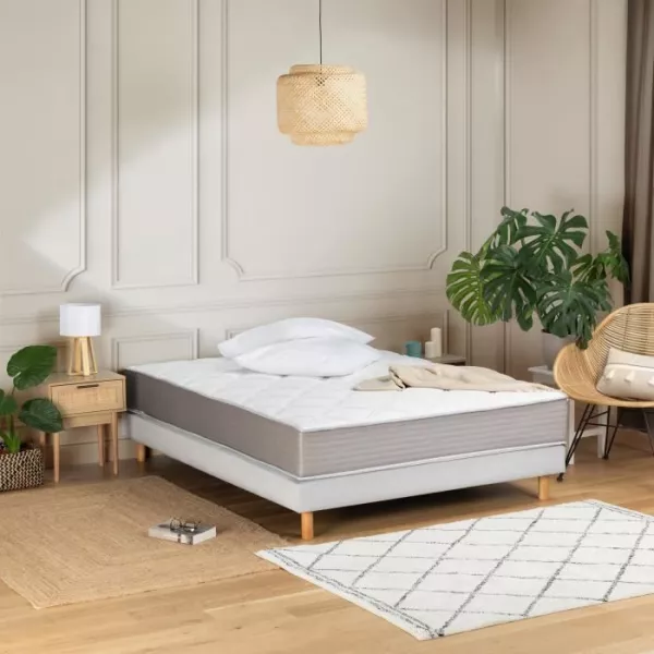 Matelas 160x200cm - 660 Ressorts ensachés - mémoire de forme - 5 zones de confort - 22cm - DEKO DREAM Magnifique