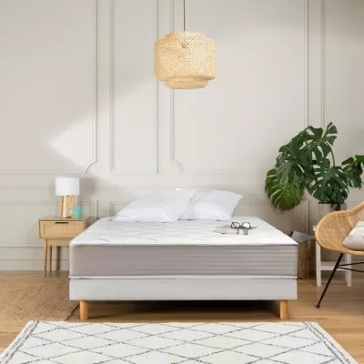 Matelas 160x200cm - 660 Ressorts ensachés - mémoire de forme - 5 zones de confort - 22cm - DEKO DREAM Magnifique