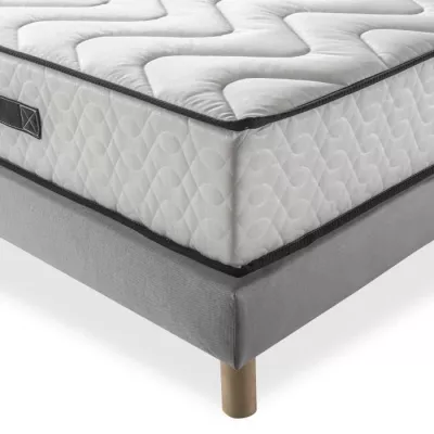 Ensemble matelas + sommier 160x200 cm - Mousse - 25cm - 5 zones - DEKO DREAM Hôtel Seasons