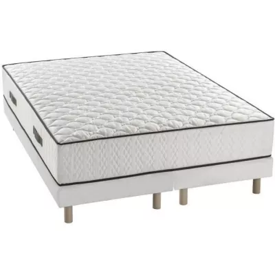 Ensemble matelas + sommiers 2 x 90 x 200cm - Ressorts ensachés - 24 cm - 7 zones de confort - Équilibré - DÉKO DREAM Détent