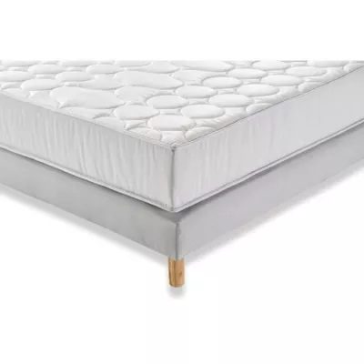 Ensemble Matelas + sommier 160x200 cm - 600 Ressorts ensachés - 5 zones de confort - 19 cm - Ferme - DEKO DREAM Springmax