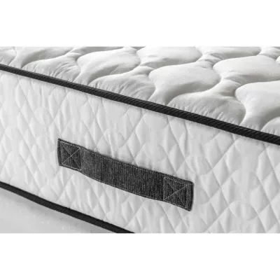 Ensemble Matelas + sommier 140x200cm - Ressorts - 7 zones de confort - 24cm - Equilibré - DEKO DREAM Détente