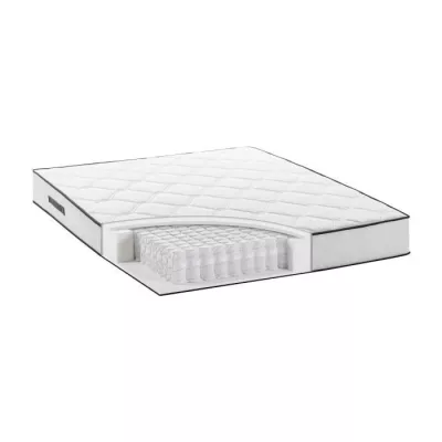 Ensemble matelas + sommier 160 x 200 cm - Ressorts - 7 zones - 19 cm - Équilibré - DEKO DREAM Détente