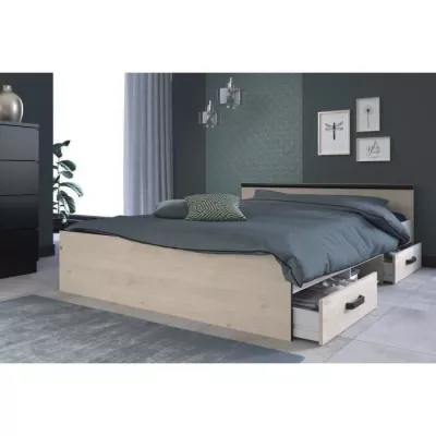 PARISOT ZODIAC Industrial adult bed - 140 x 190 cm - Decoration and black