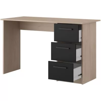 Parisot Right Office 3 drawers - Brooklyn chene decor - L 121.4 x D 55 x H 74.5 cm - Essential