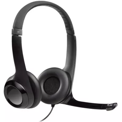 Casque PC Logitech filaire H390 stéréo USB, micro anti-parasite