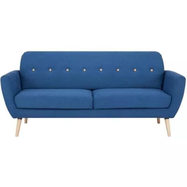 3 seater sofa LILLY -Fabric Blue - W 193 x D 79 x H 86 cm