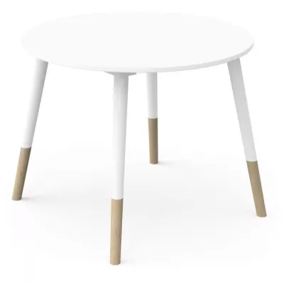 Set 1 table + 2 chaises - FIMIANA - Style scandinave - Blanc mat / Chene kronberg - DEMEYERE