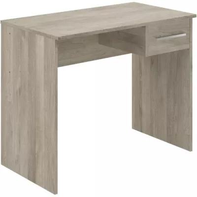 Bureau petit tiroir chene - 90 x 50 x 74 cm - Compact et élégant