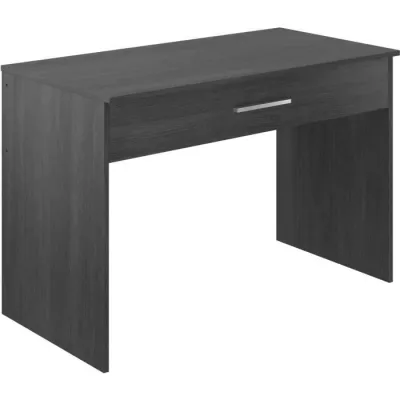 Bureau avec grand tiroir - Mélaminé gris cendré - 110 x 56 x 81,5 cm