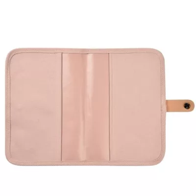 Housse carnet de santé BEABA en toile rose poudré