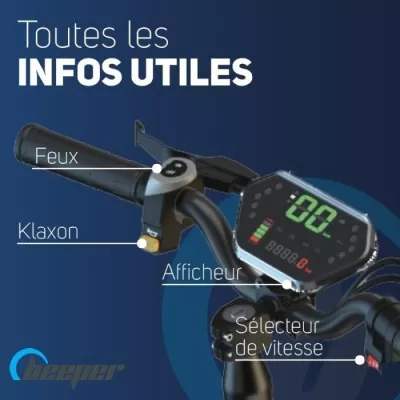 Trottinette électrique tout-terrain Beeper Cross - 500W - 10-48V - 10Ah