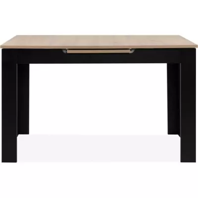 Modern Extendable Table - BIRMINGHAM 80A - Chene/Black - 6/8 People