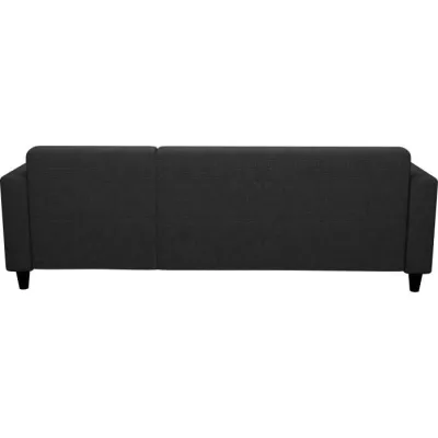 Modern Anthracite Fabric Bench - Compact Size - 197 x 138 x 65 cm