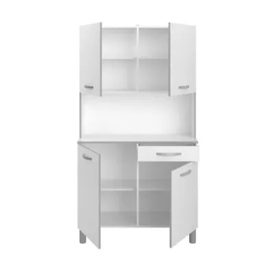 Buffet de cuisine contemporain blanc OSLO - L 101 cm