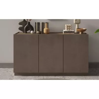 Buffet FIRENZE - Bronze et Chene Mercure - 3 portes - Design contemporain