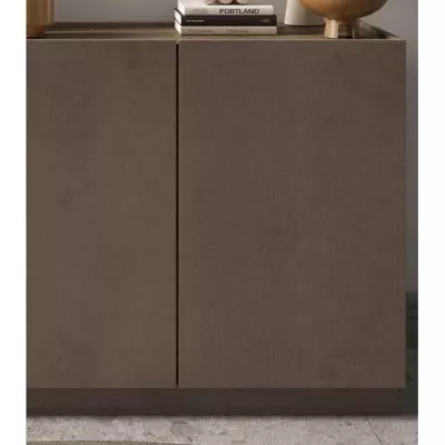 Buffet FIRENZE - Bronze et Chene Mercure - 3 portes - Design contemporain