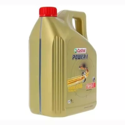 Huile moteur CASTROL Power1 4T 15W-50 - 4L | Dimensions compactes