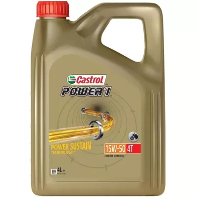 Huile moteur CASTROL Power1 4T 15W-50 - 4L | Dimensions compactes