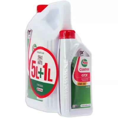 Huile Moteur CASTROL GTX 5W-30 C4 - Pack 5L+1L