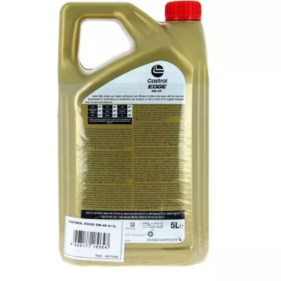 Huile Moteur CASTROL EDGE 5W-40 - 5L+1L - Performances exceptionnelles