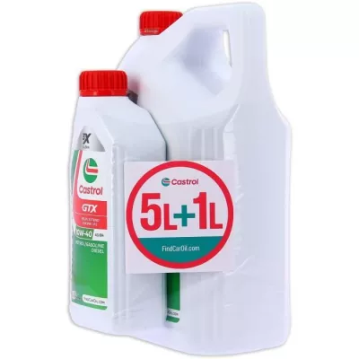 Huile Moteur CASTROL GTX 10W-40 A3/B4 - Pack 5L+1L