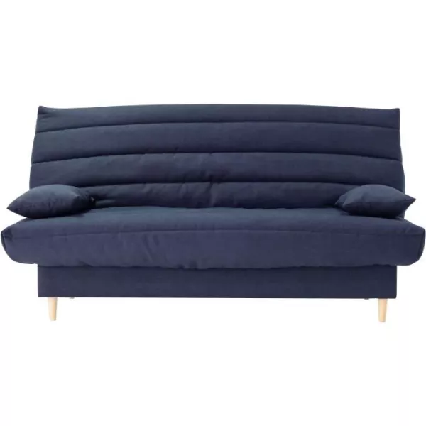 Clic clac 3 places - bleu foncé - Couchage 125x190 cm - Avec coussins