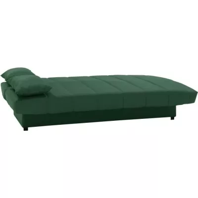 Banquette clic clac 3 places en tissu coton vert - Style contemporain