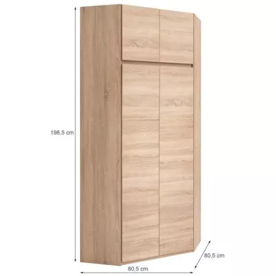 Armoire d'angle ACADEMICA chene sonoma - Compact et Moderne