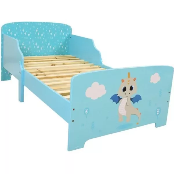 LEON LE DRAGON Lit avec lattes 140 x 70 cm pour enfant