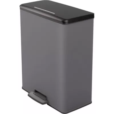 Poubelle Rectangle Grande Capacité Curver 65L Anthracite