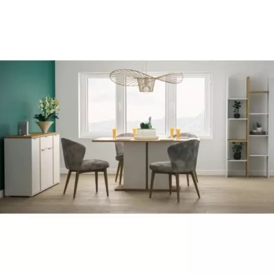 Modern Dining Table: ACCESS for 6 People - Hamilton & White Decor - W160 x D78 x H90cm