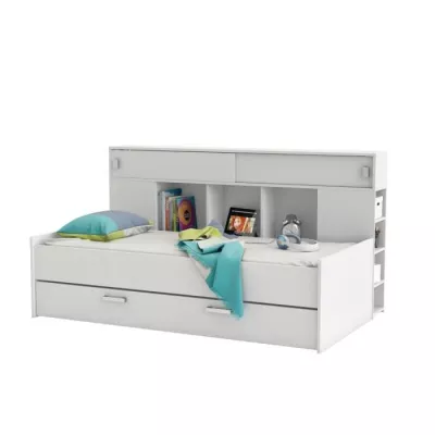 Lit gigogne enfant - Contemporain - Blanc perle - Made in France