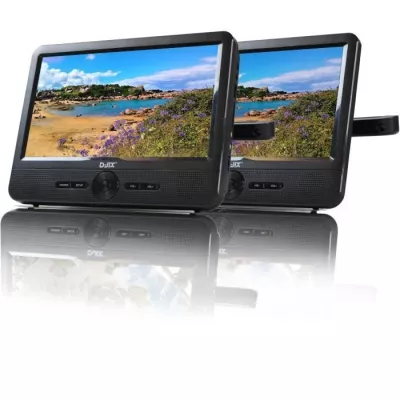 Lecteur DVD Portable DJIX PVS906-50SM 9" Double Écran - Autonomie 2h - Noir