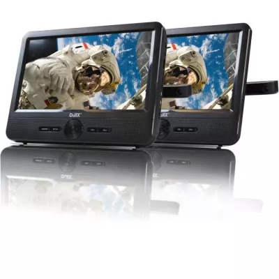 Lecteur DVD Portable DJIX PVS906-50SM 9" Double Écran - Autonomie 2h - Noir