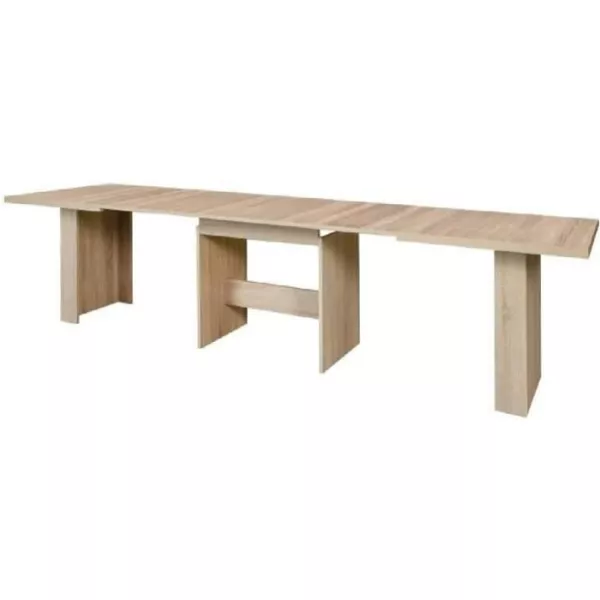 Stretch dining table from 6 to 12 people contemporary style decor chine Sonoma - DINING - W 140-273 x W 90 cm