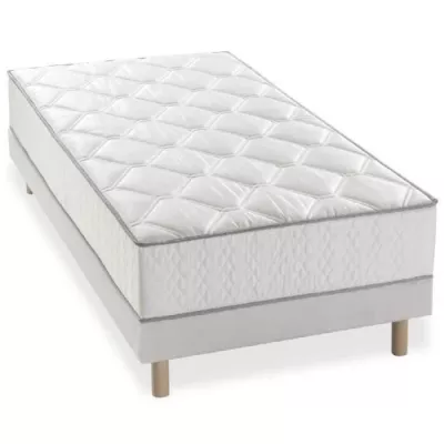 Ensemble matelas ressorts + sommier tapissier 90 x 190 - Epaisseur 23