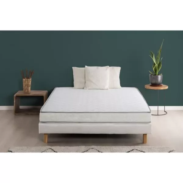 Ensemble matelas + sommier 140 x 190cm - Mousse a mémoire de forme - DEKO DREAM Koysi