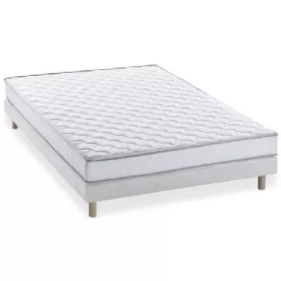 Ensemble matelas + sommier 140 x 190cm - Mousse a mémoire de forme -