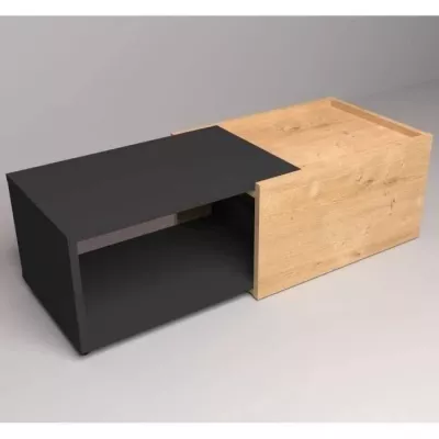 Sliding coffee table - L74.5 x H38.5 x D49.5 cm - Made of Alle