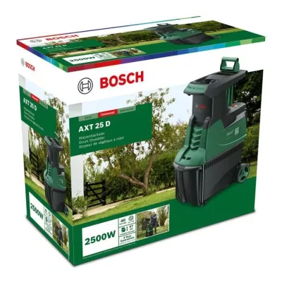 Broyeur de végétaux Bosch AXT 25D - branches jusqu'a 40 mm - électr