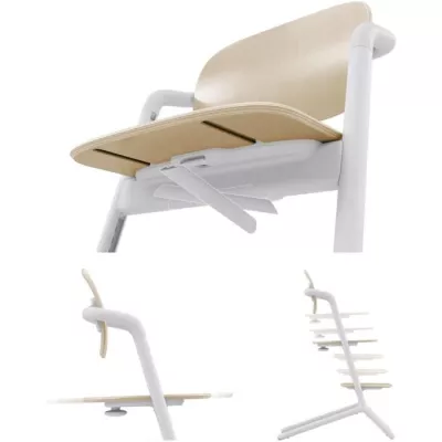 CYBEX - Chaise haute évolutive - Pack 3 en 1 - LEMO 2 - Blanc/ Bois -