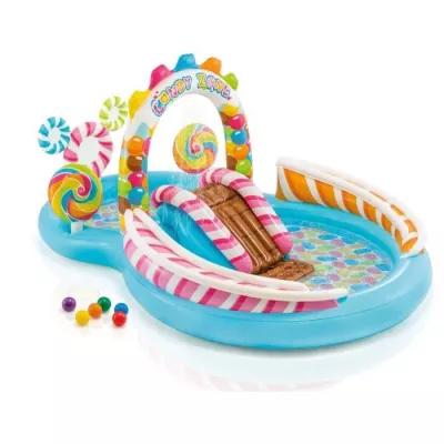 Inflatable play area - INTEX - Kingdom of candy - 168 / 206 Liter