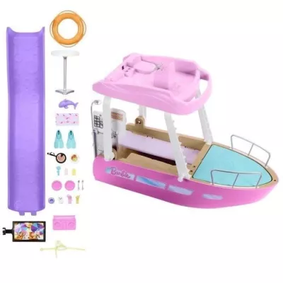 Barbie-Bateau de Reve-Coffret bateau, piscine, toboggan, accessoires H