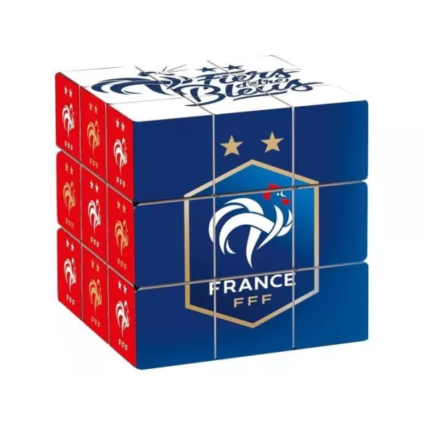 Cube 3x3 Equipe de France - Megableu - Casse-tete Rubik's - Supportez les Bleus !