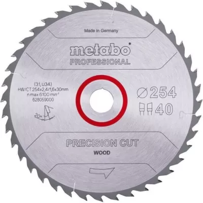 Lame de scie circulaire Pro - METABO - Precision Cut Wood HW/CT 254x30