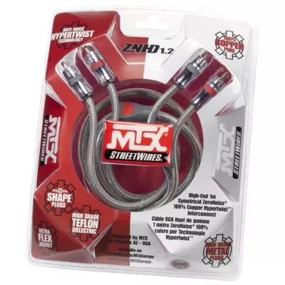 MTX ZNHD1.2 Câble RCA HighEnd ZeroNoise 1 metre symétrique 100% cuiv